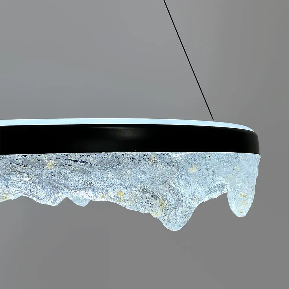 Люстра с подвесным корпусом в виде тающих гор с патиной Ø 60 см Line F | Ст. MJ374-600 BK - фото 5