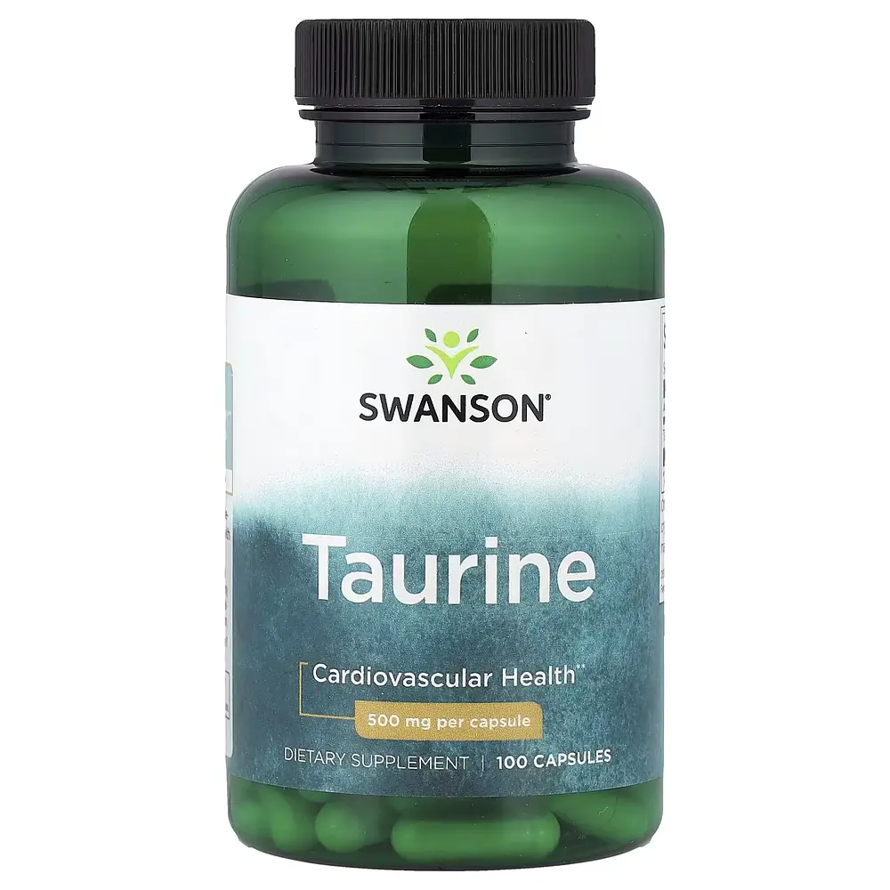 Амінокислота Taurine 500 mg, 100 капсул Swanson vit0003675
