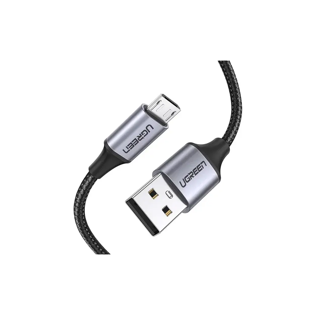 Дата кабель USB 2.0 AM to Micro 5P 1.5m 2A US290 black Ugreen (60147)