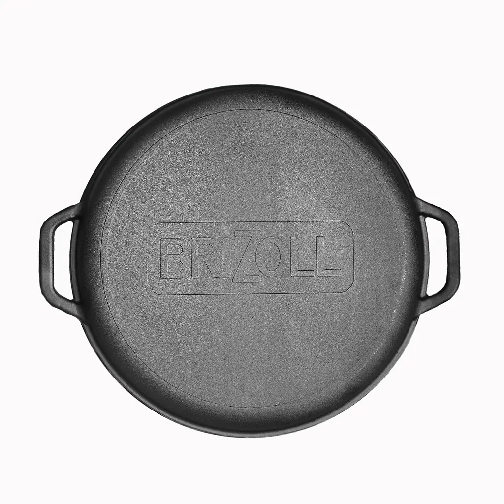 Казан чугунный азиатский Brizoll с крышкой-сковородой, 8 л (KA08-2) - фото 3