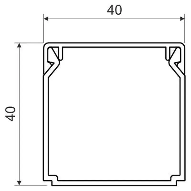 Короб Kopos 40х40mm LHD Kopos (40х40 HD) 1метр (поставка кусками по 2м) (40х40 LHD) - фото 2