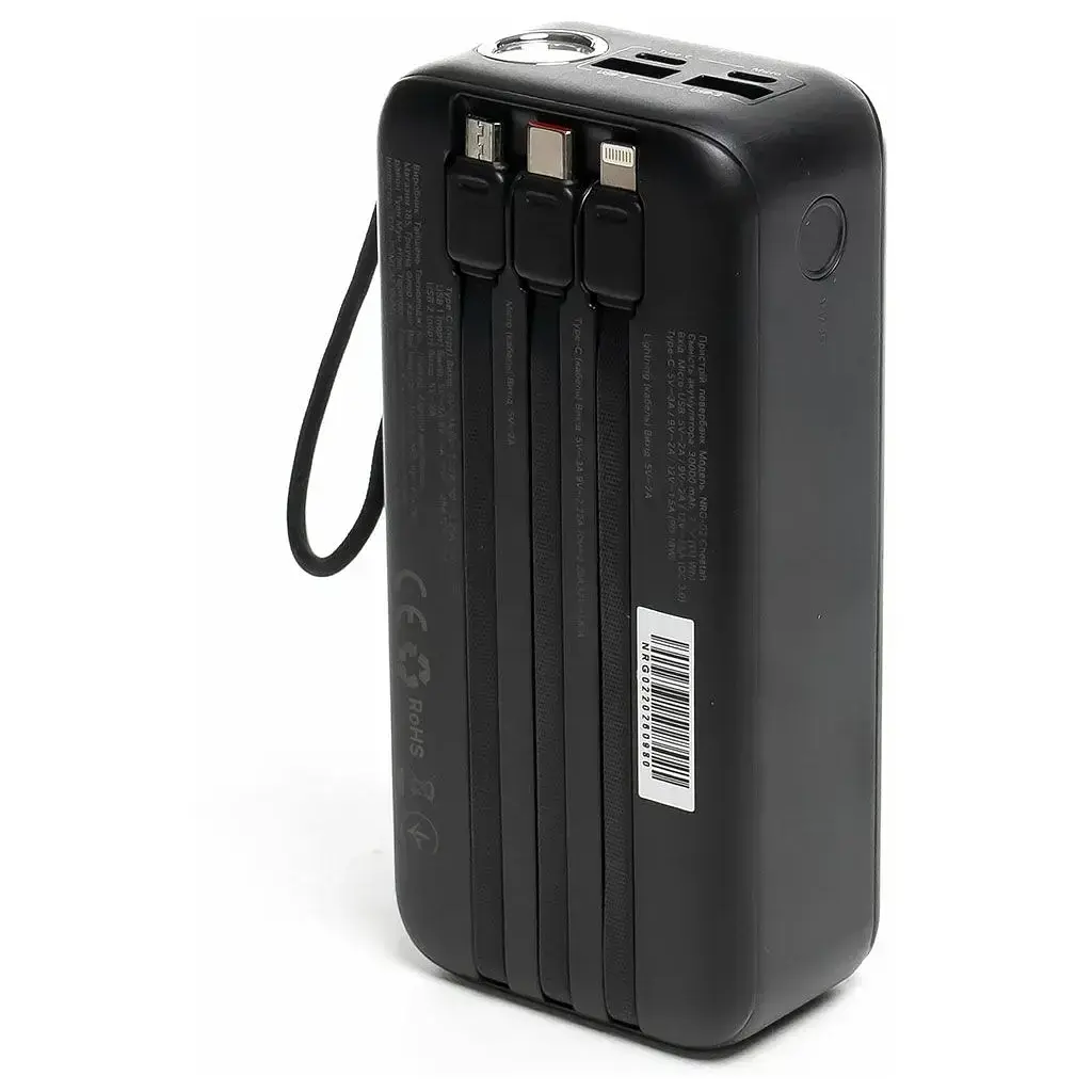 Батарея універсальна Hölmer NRG-02 Cheetah 30000mAh 22.5W Black (NRG-02 Cheetah) - фото 5