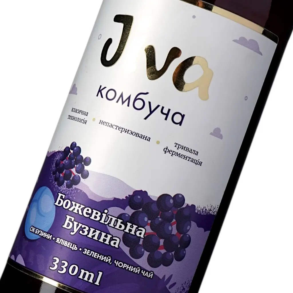 Напій Jiva Комбуча Божевільна бузина з соком бузини 330 мл (922397) - фото 5