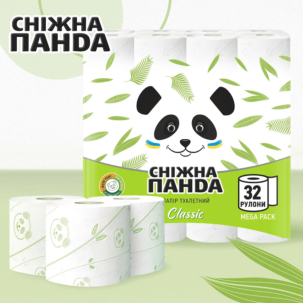 Папір туалетний Сніжна Панда Classic 32 рулони - фото 3
