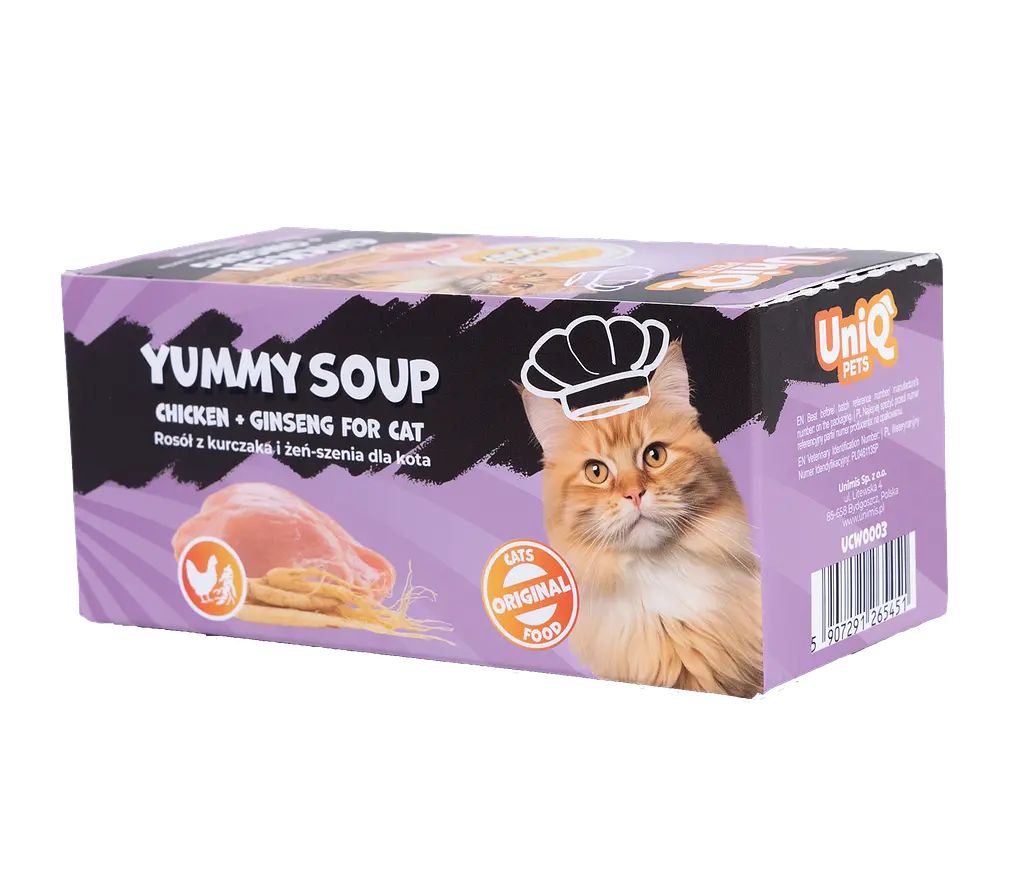 Смачний суп для кішок UNIQ PETS CAT WET FOOD ROYAL CHICKEN з куркою та женьшенем, 30 г - фото 2