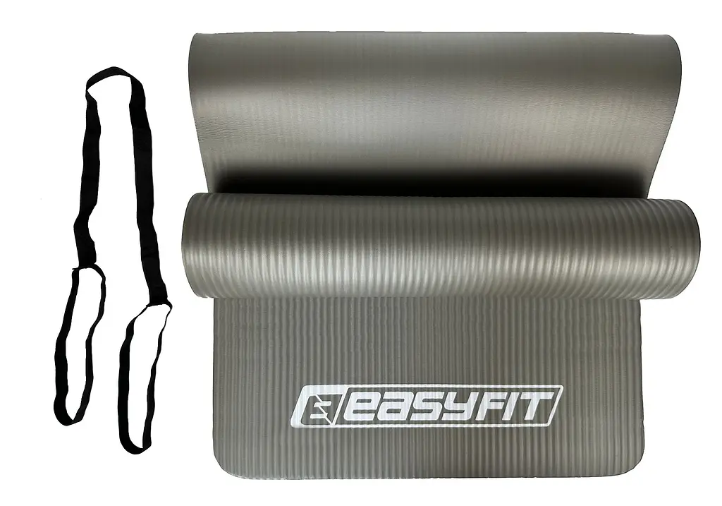 Килимок для фітнесу та йоги EasyFit NBR 10 мм Сірий (EF-1919-GY) - фото 12