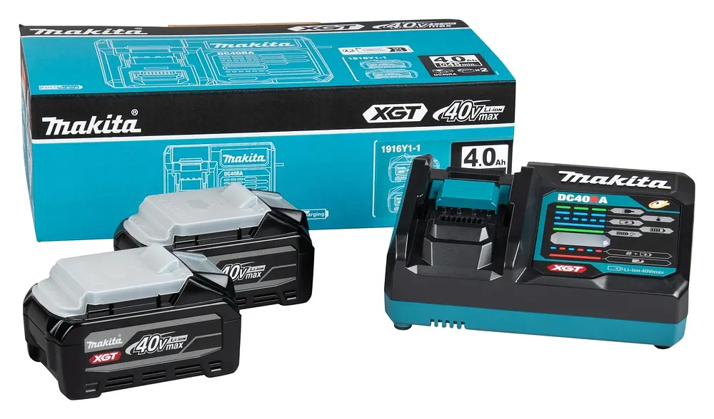 Набір акумуляторів BL4040F (2 шт) та зарядний пристрій для продукції Makita XGT 40 В (1916Y1-1) - фото 2