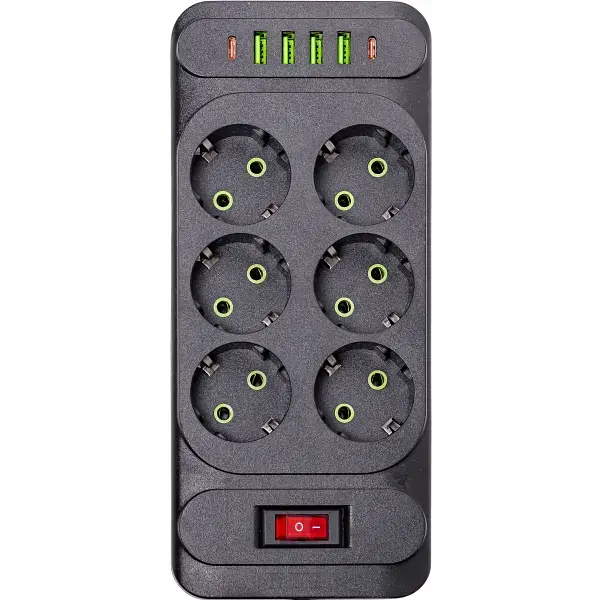 Мережевий фільтр-подовжувач POWER 6 розеток 6 USB 3 метри
 - фото 3