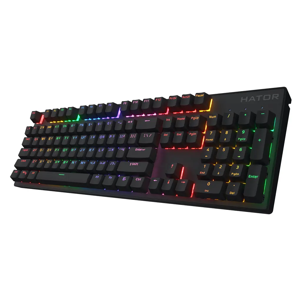 Клавіатура Hator Icefall Mecha Rainbow USB Black (HTK104UA) - фото 2