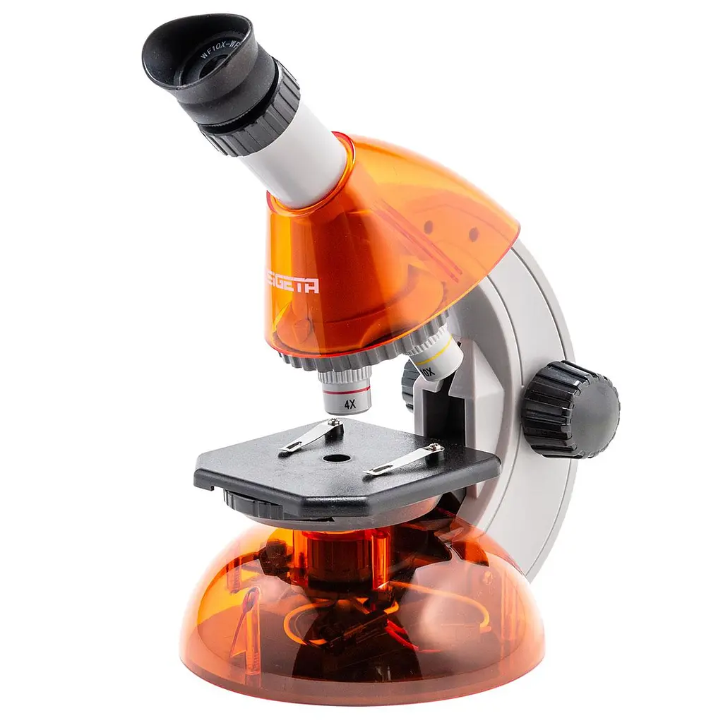 Мікроскоп дитячій SIGETA MIXI 40x-640x Orange з адаптером для смартфона та набором для дослідів (65913) - фото 3