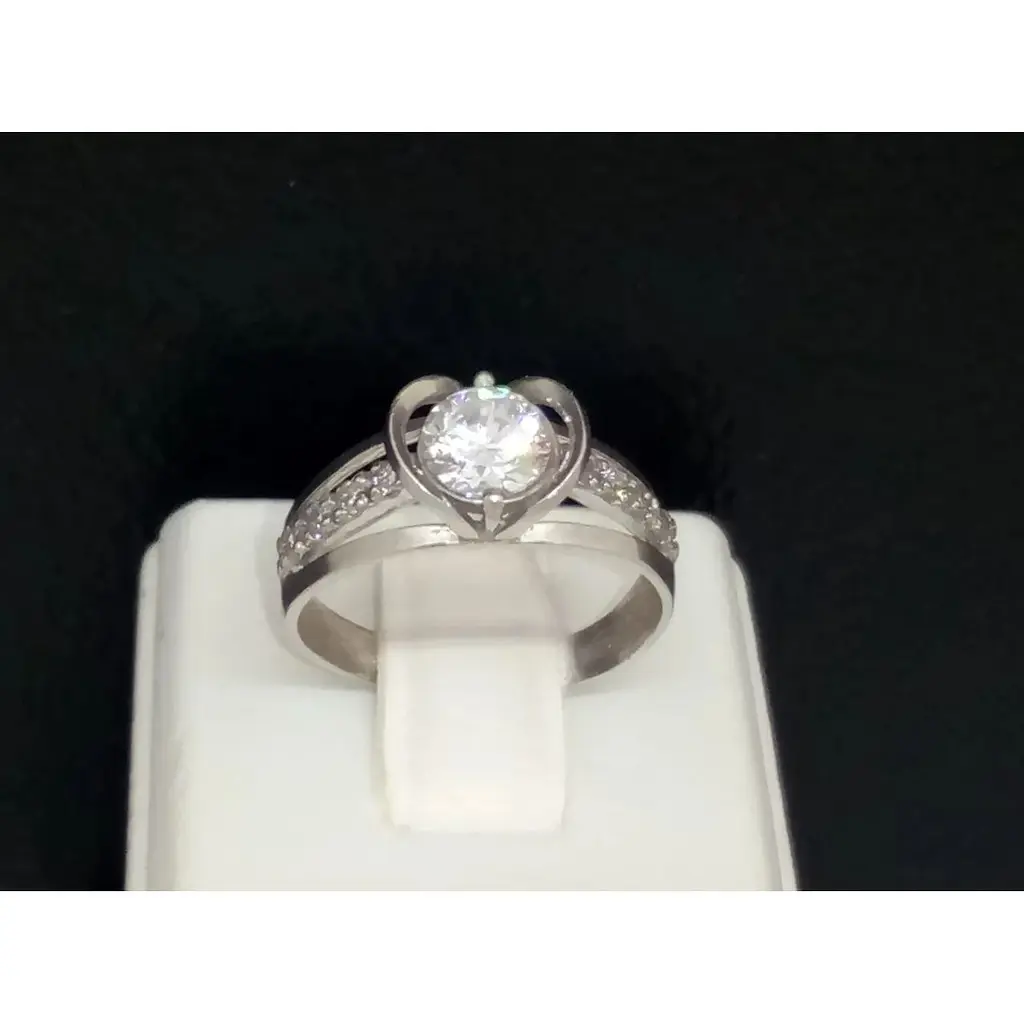 Срібне кільце Агні Торонто з фіанітами. 1314/9Р-CZ 17,5 - фото 4