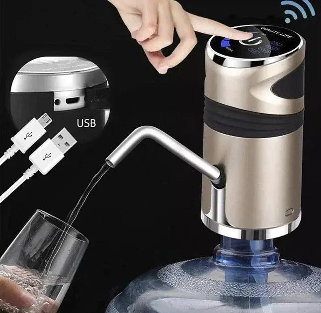Електрична помпа для води Water Dispenser XL-129 срібляста USB - фото 4