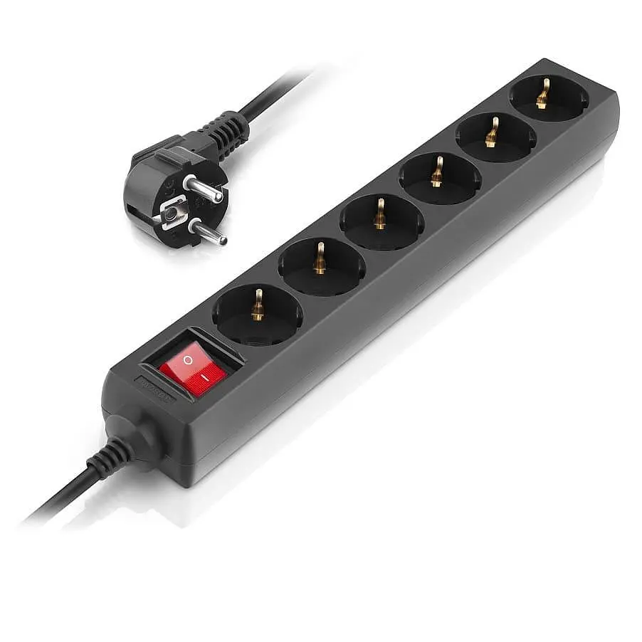 Мережевий фільтр Real-EL RS-6 Protect M 5м Black (EL122300036) - фото 4