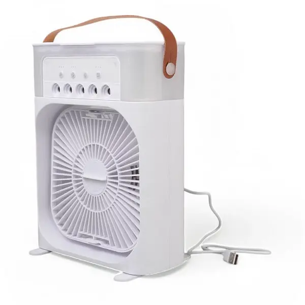 Вентилятор Air Cooler Fan USB з зволожувачем повітря та підсвічуванням (Білий) - фото 5