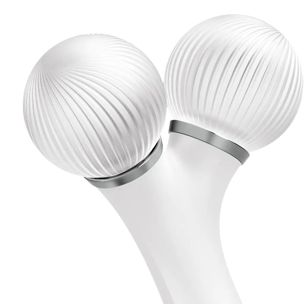 Електронний звуковий ролик для обличчя GESKE Sonic Facial Roller 4 в 1 білий - фото 2
