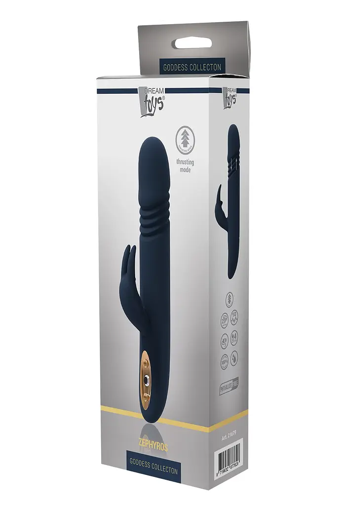 Вібратор Dream Toys Goddess Collection Zephyros, 16 см синій - фото 2