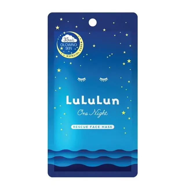 LULULUN Face Mask One Night Rescue Brightening тканинна маска проти тьмяності шкіри, 1 шт х 5 уп - фото 2