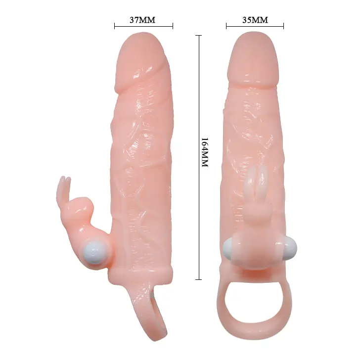 Насадка на член - Brave Man Vibrating Penis Sleeve 5,91" Flesh - фото 6