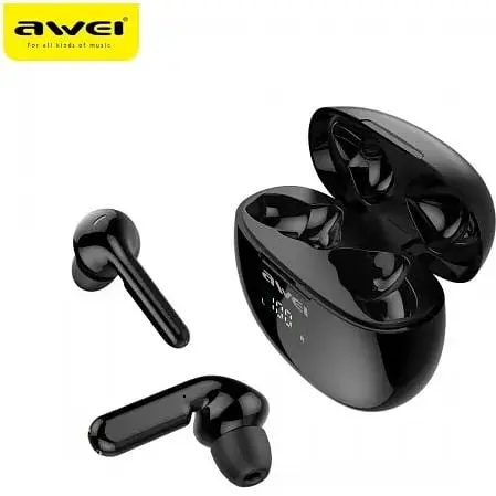 Наушники беспроводные Awei T15P TWS Bluetooth черные - фото 4