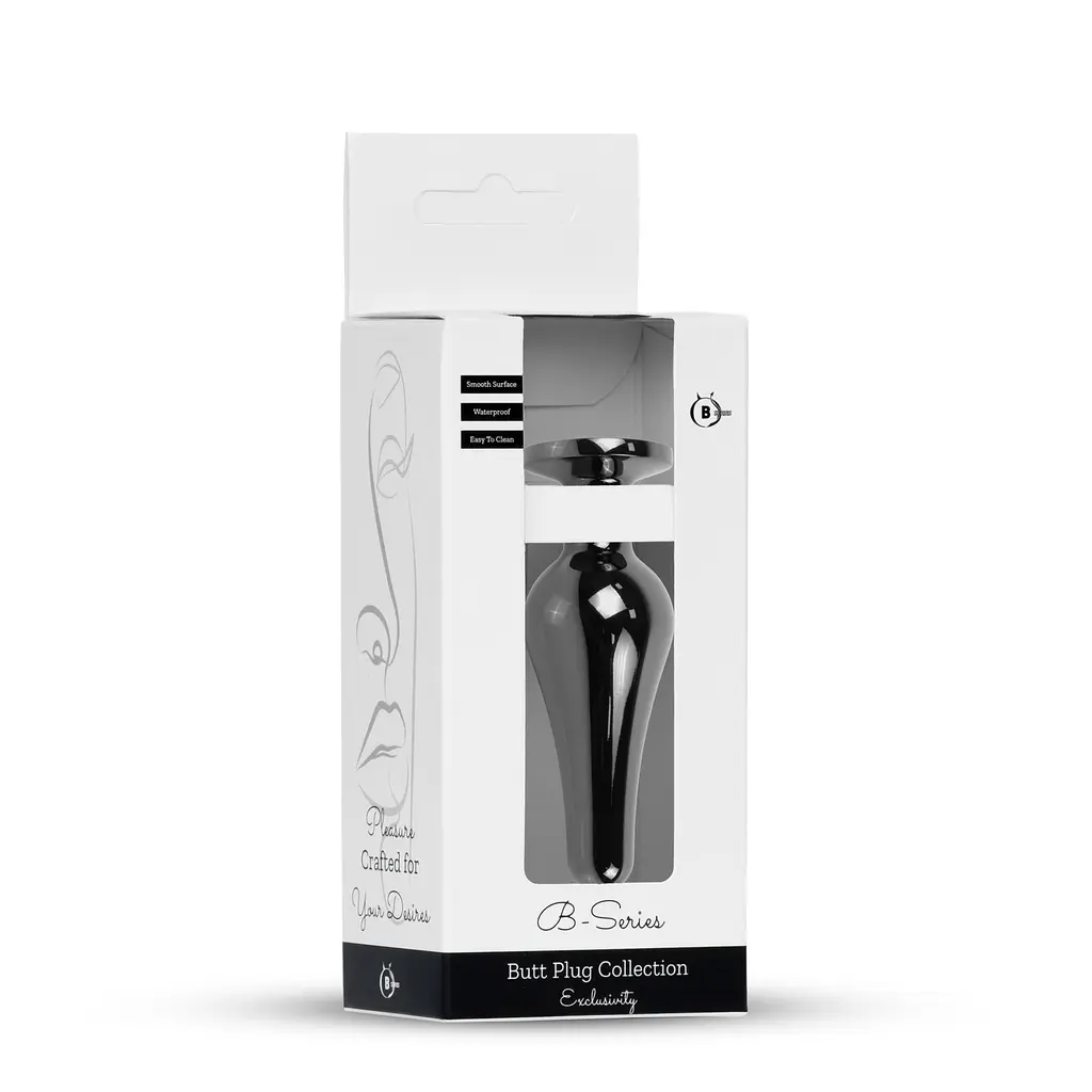 Анальна пробка - Jewellery Dark Silver Long Plug Pink - фото 10