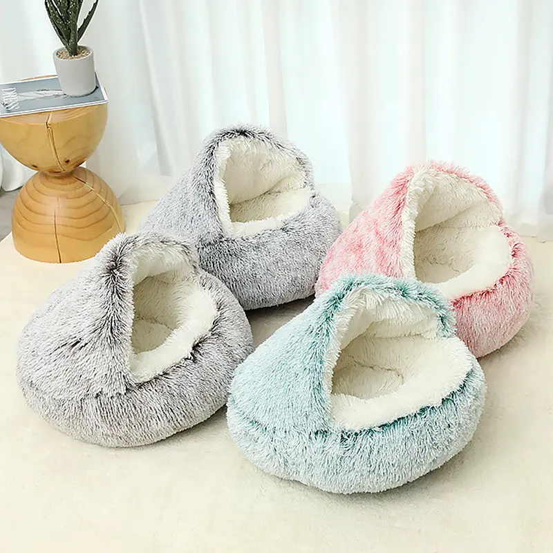 Плюшева лежанка Люпосанчик Pink Plush Pet Bed для котів та собак d 120 см - фото 8