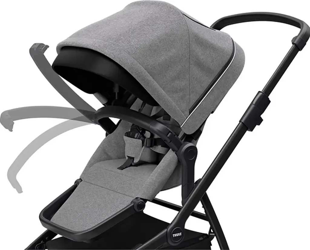 Детская коляска Thule Sleek Black/Grey Melange [11000023] [107636] - фото 6