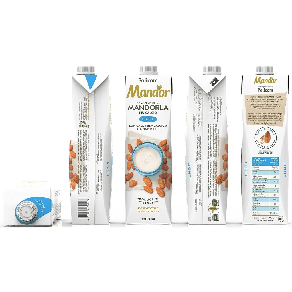 Напиток Mandor Light миндальный обогащенный кальцием 1000 мл - фото 2