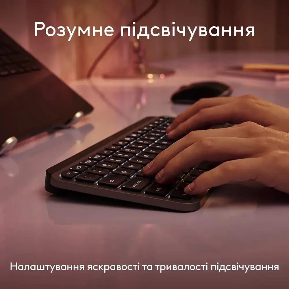 Клавиатура Logitech MX Keys Mini For Mac Minimalist Wireless Illuminated Space Gray (920-012652) - фото 5