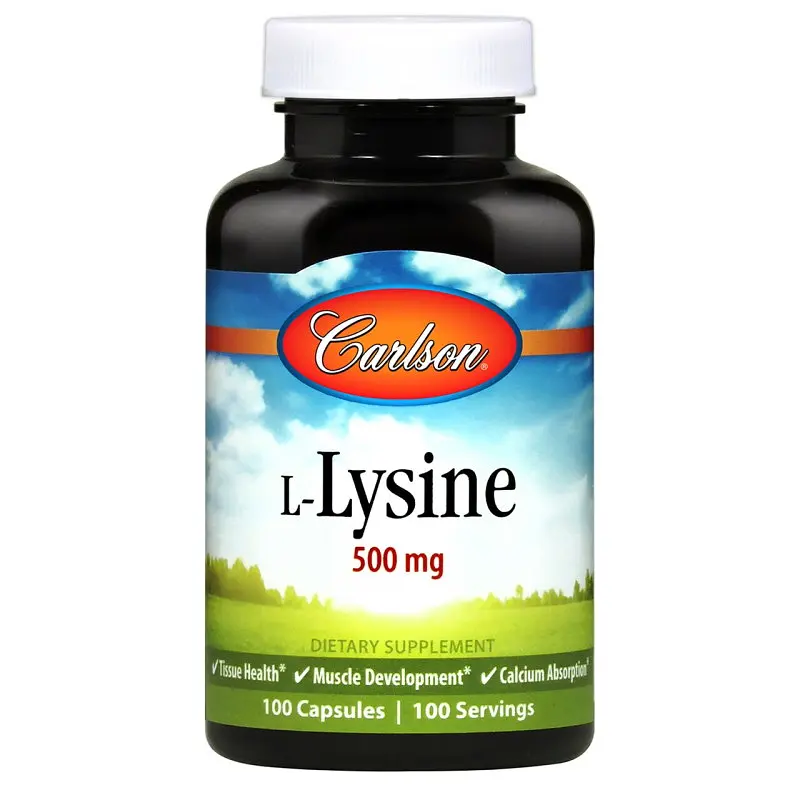 Амінокислота Carlson Labs L-Lysine 500 мг 100 капсул - фото 2