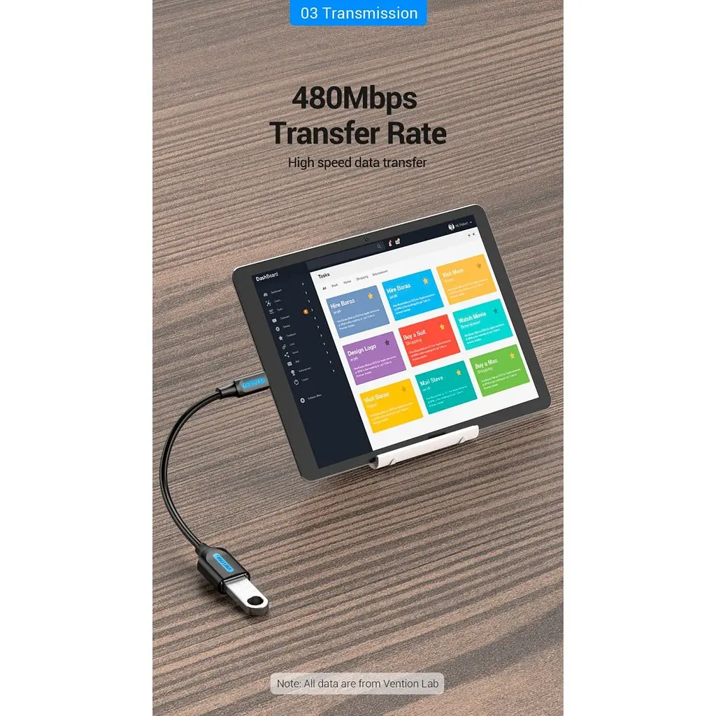 Перехідник Vention Micro-USB — USB-A 0.15 м чорний (CCUBB) [170498] - фото 4