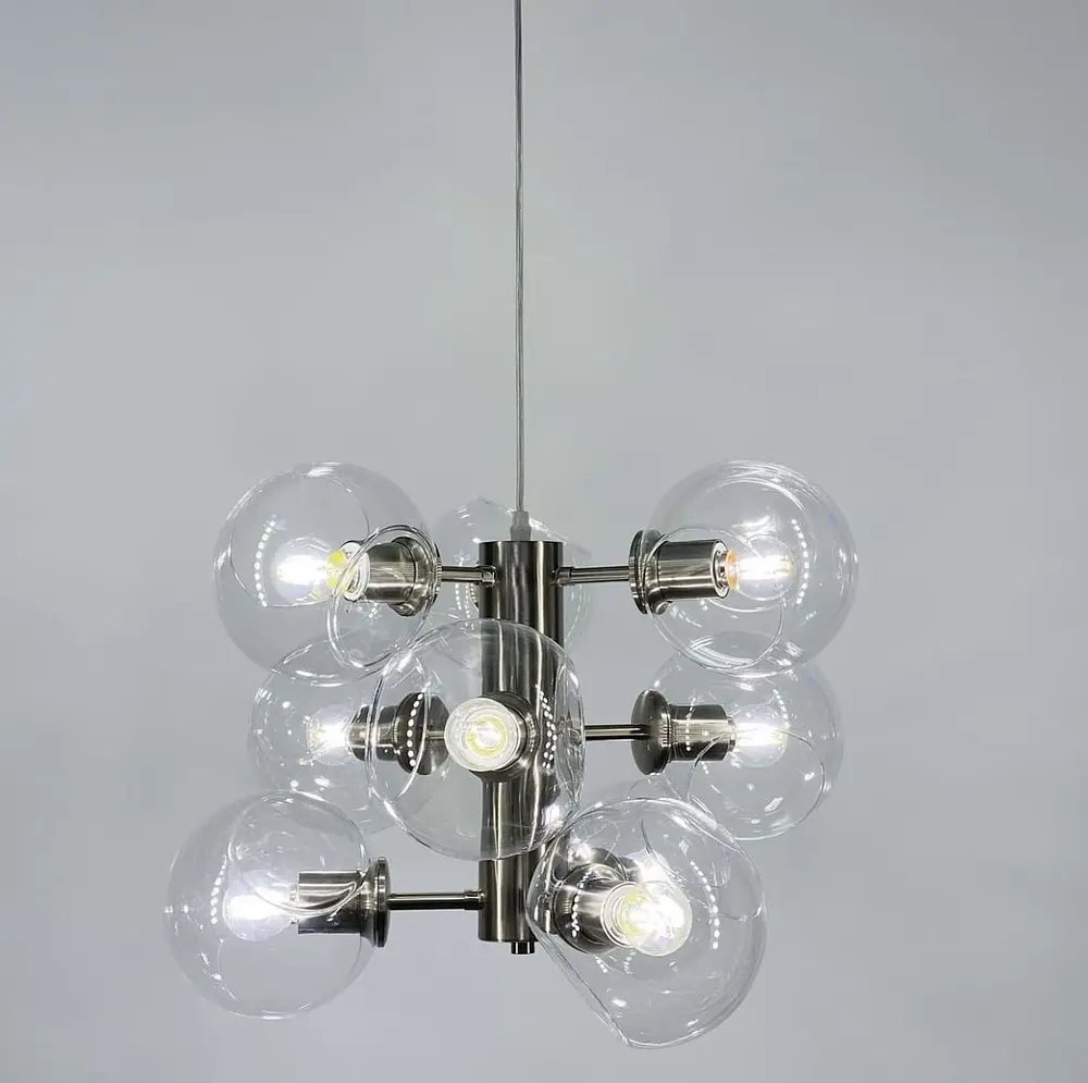 Эксклюзивная люстра в трендовом цвете корпуса Satin Nickel Line.F MD 9050-9 - фото 4