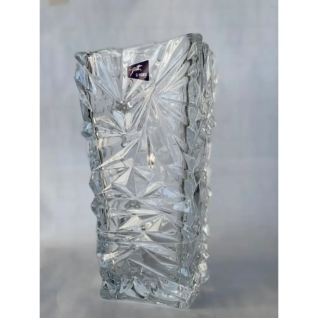 Ваза для квітів Crystal Sylvia скляна 25 см (83000318_YBCG-GH-1) - фото 2