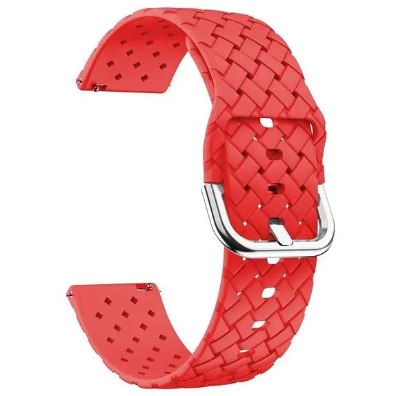 Ремінець Twist для Garmin Forerunner Vivo Active 3 Venu Venu Sq Venu Sq 2 Venu 2 Plus Vivo Move - червоний ширина кріплення 20мм силікон Watchbands (W31-9WB23969021) - фото 1