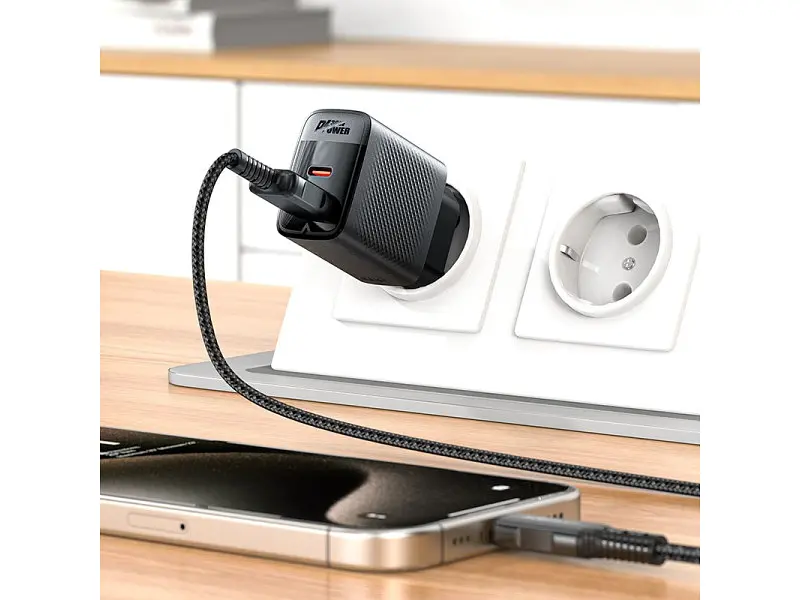 Мережевий зарядний пристрій Acefast A98 PD GaN 30 W Black - фото 5