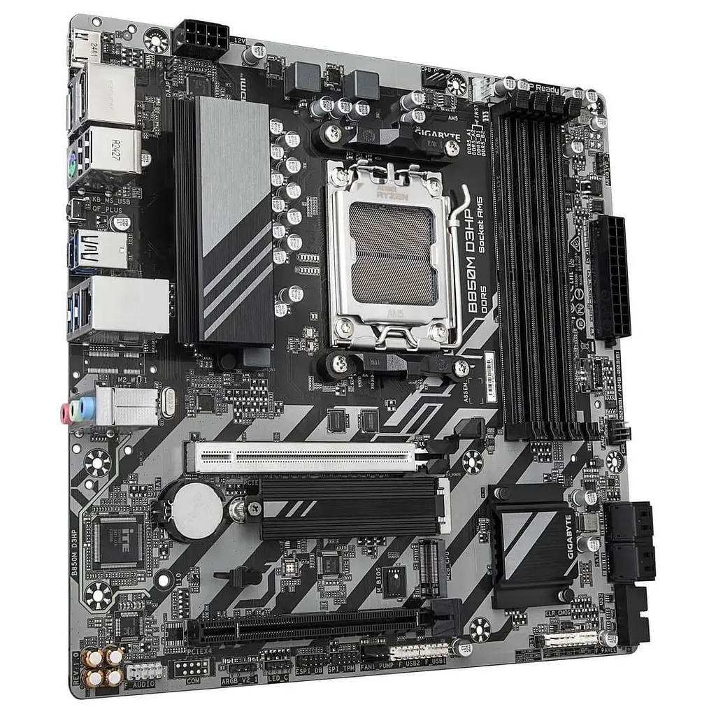 Материнська плата Gigabyte B850M D3HP (B850M D3HP) (Socket AM5, AMD B850, Micro-ATX) - фото 2