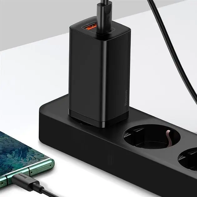Зарядний пристрій Baseus GaN2 Lite Quick Charger C+U 65W EU Black (CCGAN2L-B01) - фото 6