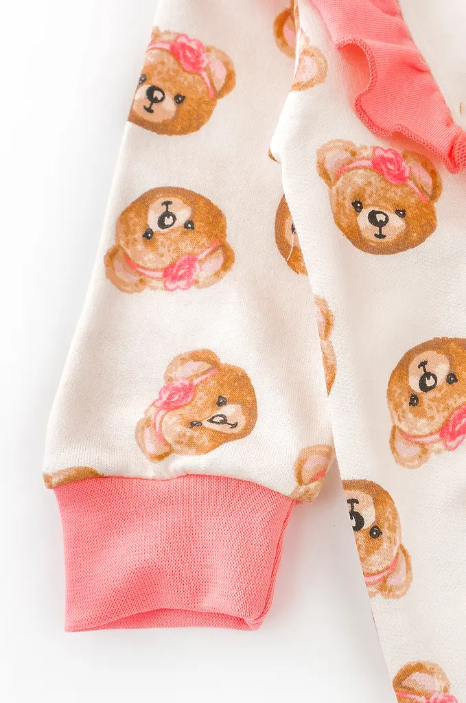 Комбінезон для дівчинки на манжетах з крильцями та пов'язкою Girl Bears з начосом - фото 3