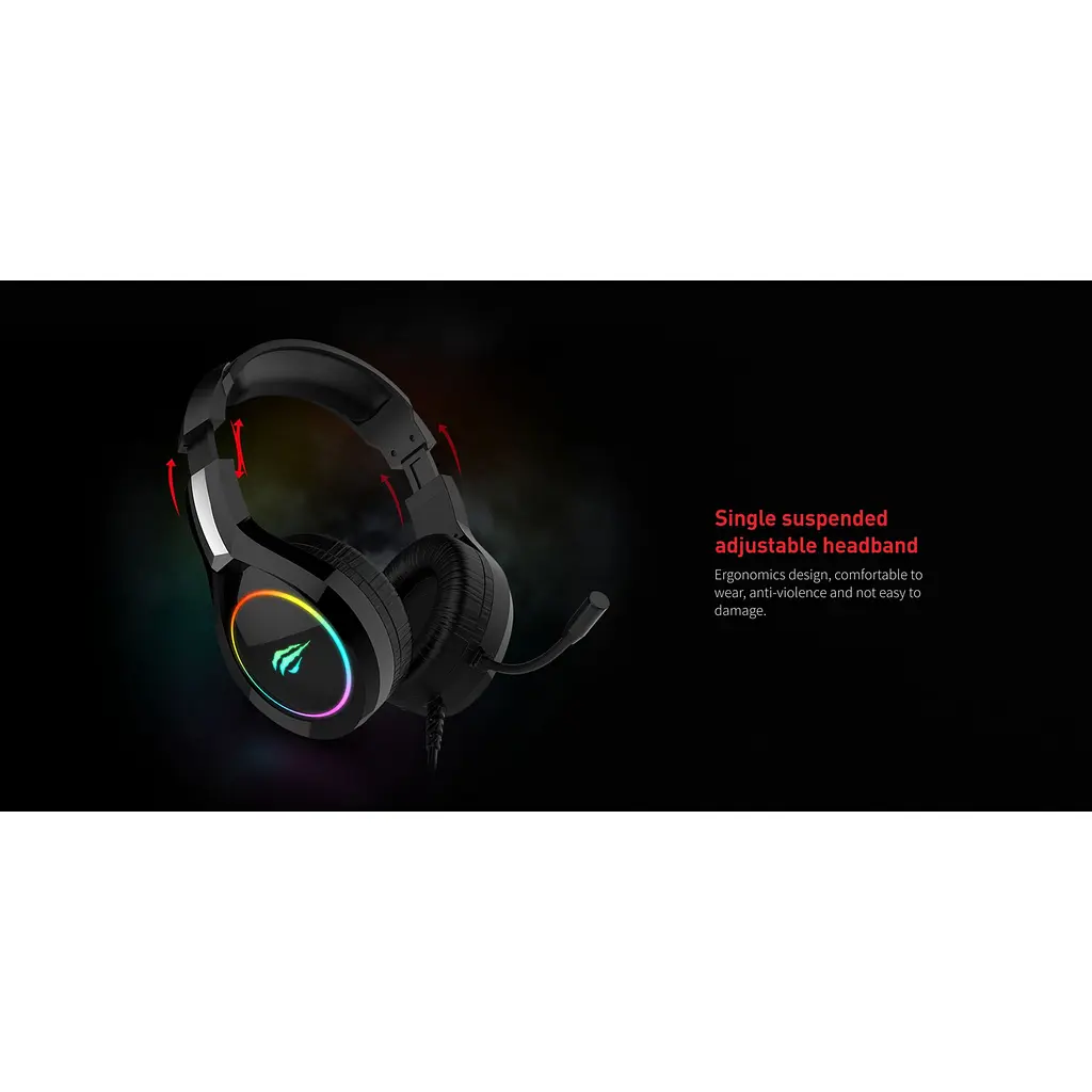 Навушники ігрові з мікрофоном Havit HV-H2232d USB + 3.5 мм (HV-H2232d) - фото 9