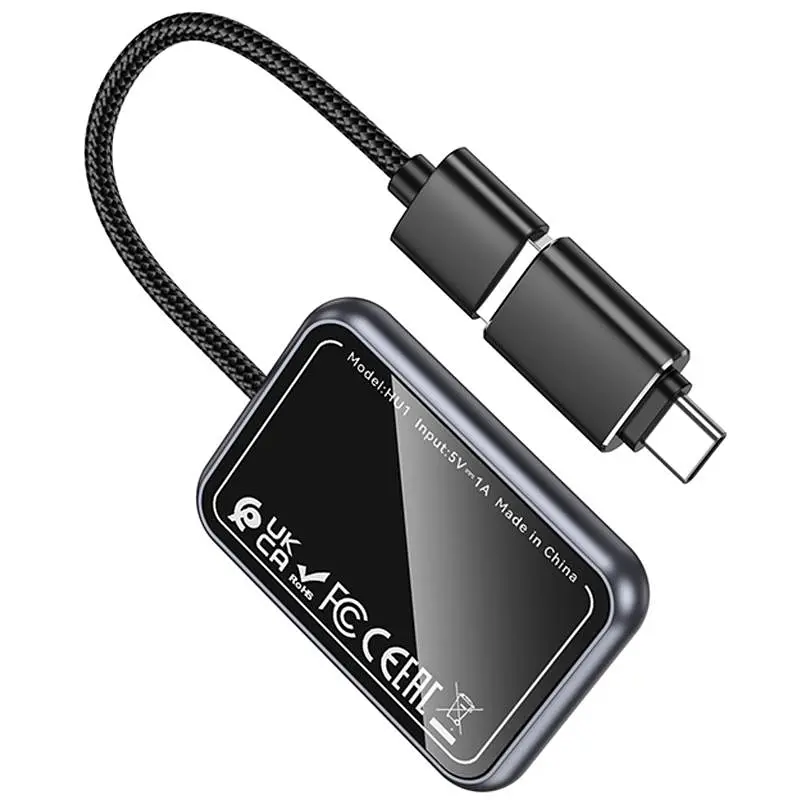 Адаптер Hoco HU1 Way car wireless CarPlay Metal grey - фото 6