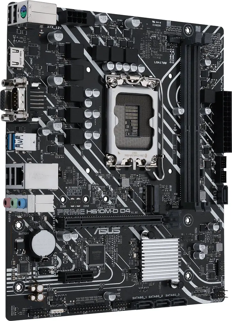 Материнская плата PRIME H610M-D D4 s1700 H610 2xDDR4 M.2 HDMI D-Sub mATX Asus teh0018966 - фото 7