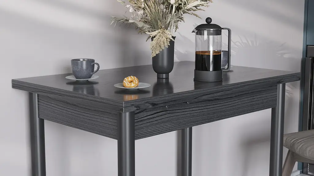 Обідній стіл-формер розкладний Берта Ferrum-decor 750x1400x900 Чорний метал ДСП Сосна Кембра 16 мм (FRD-105180) - фото 10