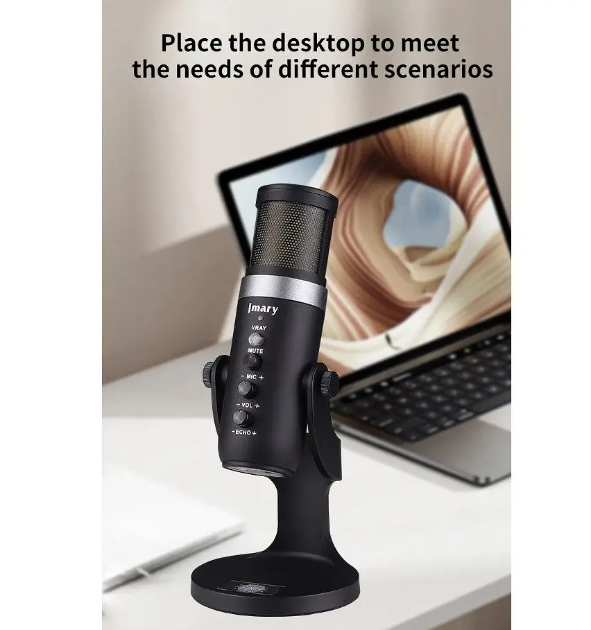 Професійний студійний конденсаторний мікрофон Jmary MCPW9 USB Black - фото 8
