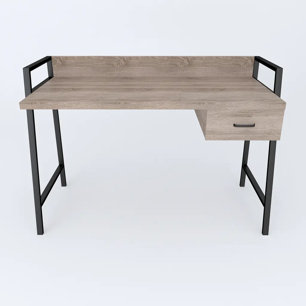 Письменный стол Ferrum-decor 750x1200x600 Черный металл ДСП Дуб Сонома Трюфель 32 мм (FRD-103447) - фото 3