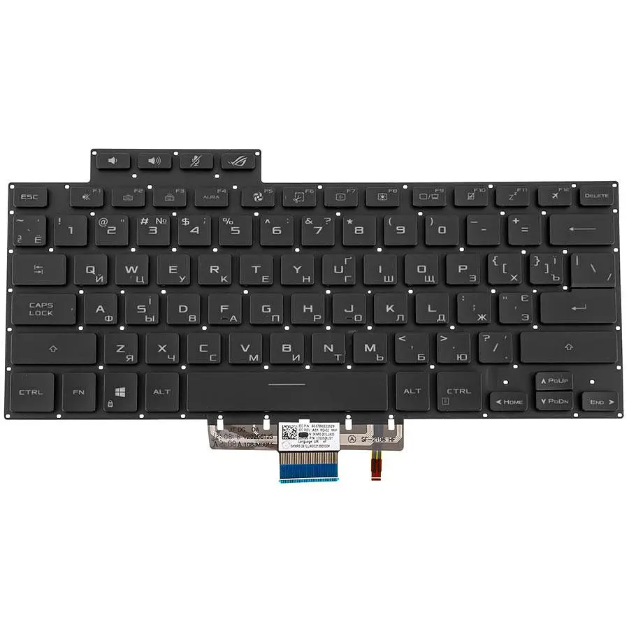 Клавіатура для ноутбука ASUS (GA503 series) ukr чорний без фрейма подсветка клавиш
