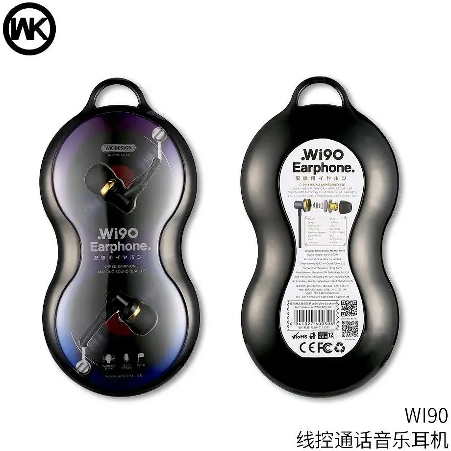 Наушники проводные WK Wired Earphone Wi90 белые - фото 2