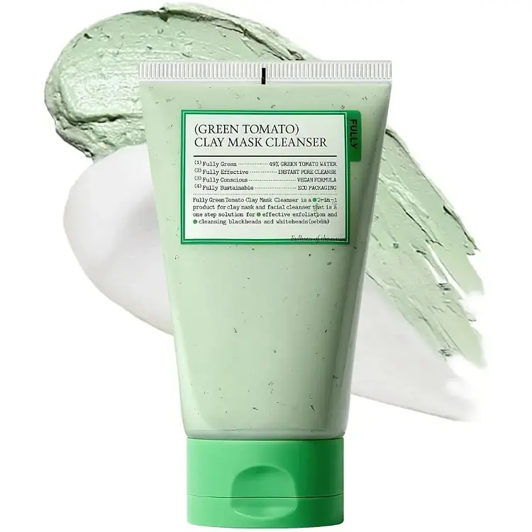 Глиняна маска-клінзер для звуження пор із зеленим томатом Fully Green Tomato Clay Mask Cleanser 120 мл