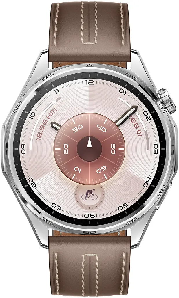 Смарт-годинник Huawei Watch GT 6 46mm Steel with Brown Composite Leather Strap (55020FTW) - фото 5