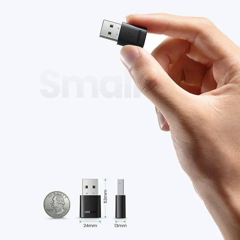 Адаптер Bluetooth 5.0 USB RTL8761BUV CM390 UGREEN Black (80889) - фото 3