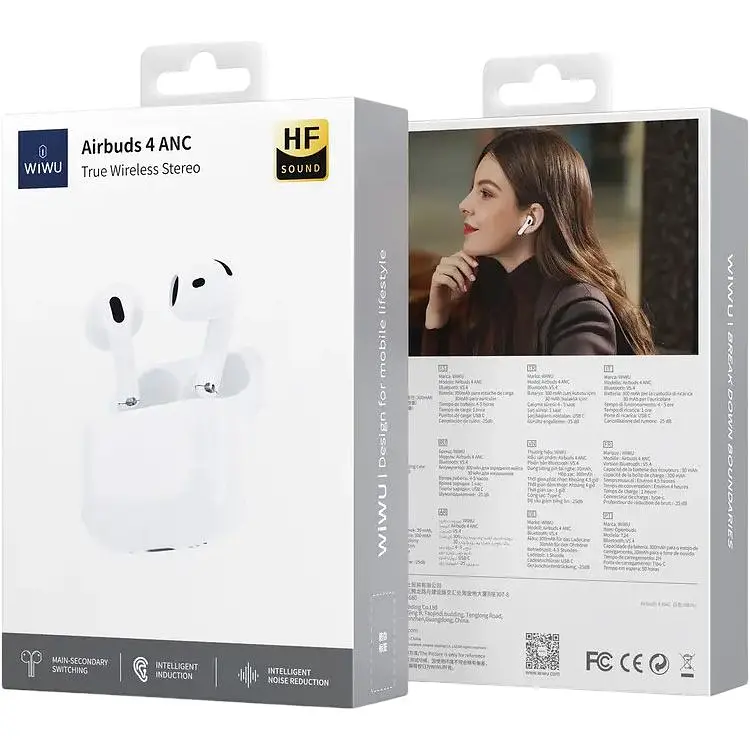 Навушники WiWU Airbuds 4 ENC+ANC White [162499] - фото 7