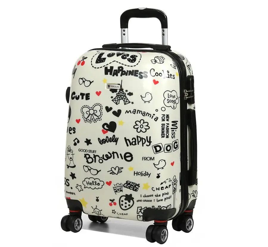 Валіза Мала (S) Полікарбонат під Ручну поклажу Worldline Airtex 809 Love 44 л 54x35x23 см
